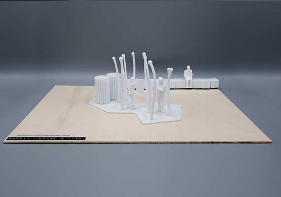 3D Druck der Skulptur am Informationsort, M1:50.
